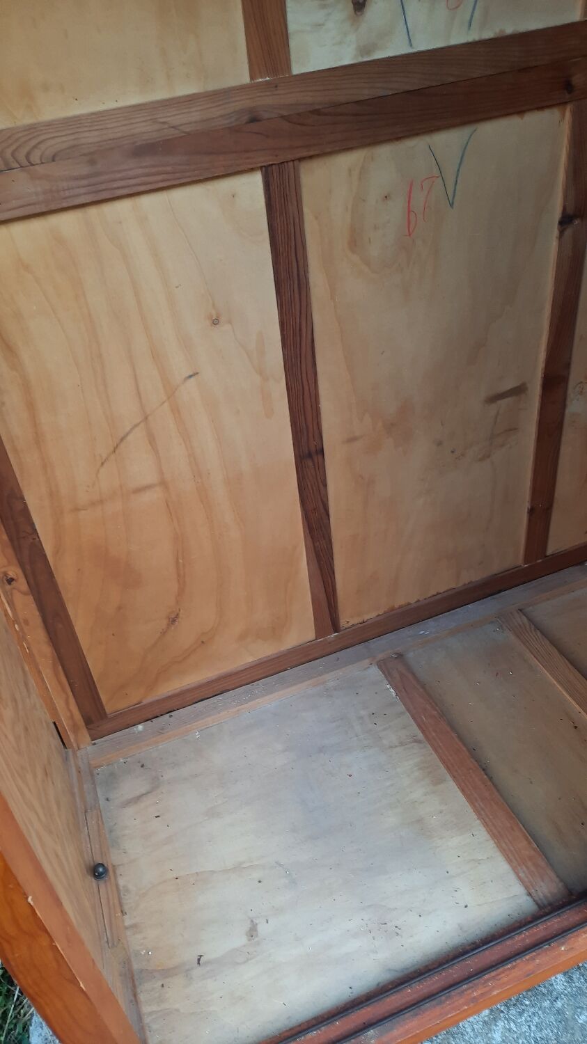 Vintage wardrobe with sliding door