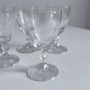 Set of 6 crystal wine glasses