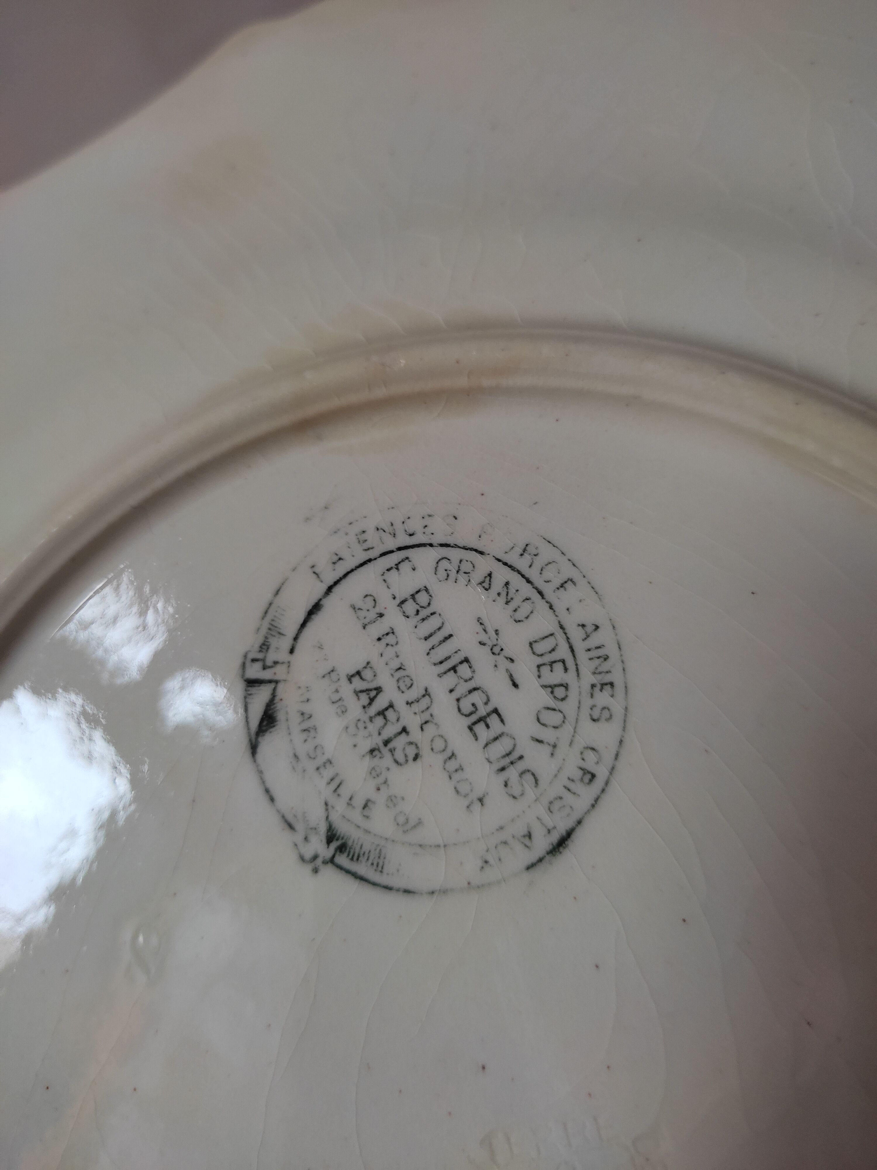 4 plates at the end of 1800 by Gien