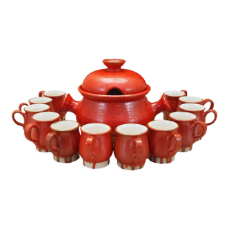 Ceramic punch set, Danish design, 1960s, production: Denmark