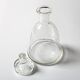 Carafe en verre vintage en forme de cloche avec bouchon : carafe italienne des années 50