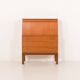 Danish mid century teak secretaire with brass inlays, 1960s