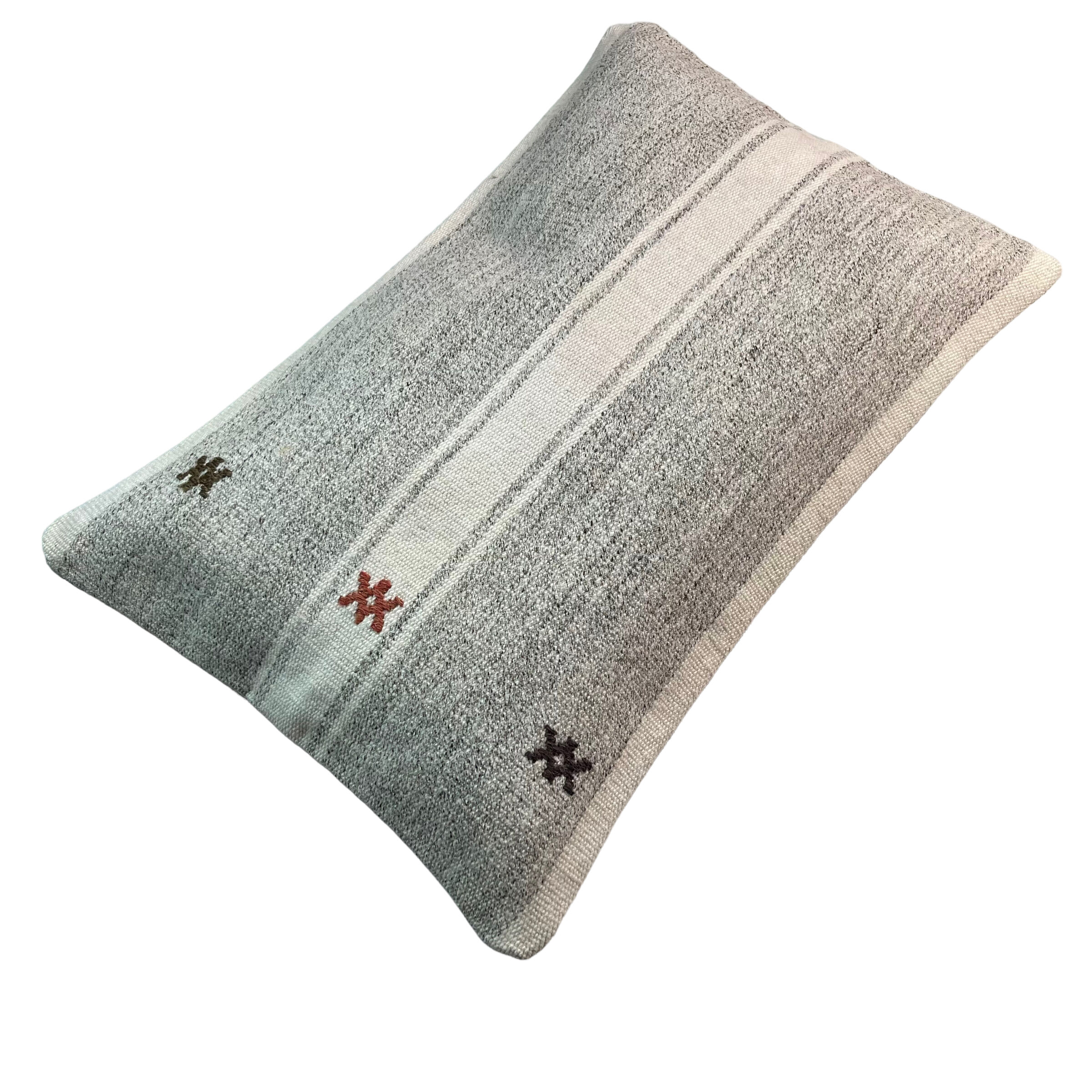 Vintage turkish handmade kilim cushion cover , 30 x 50 cm