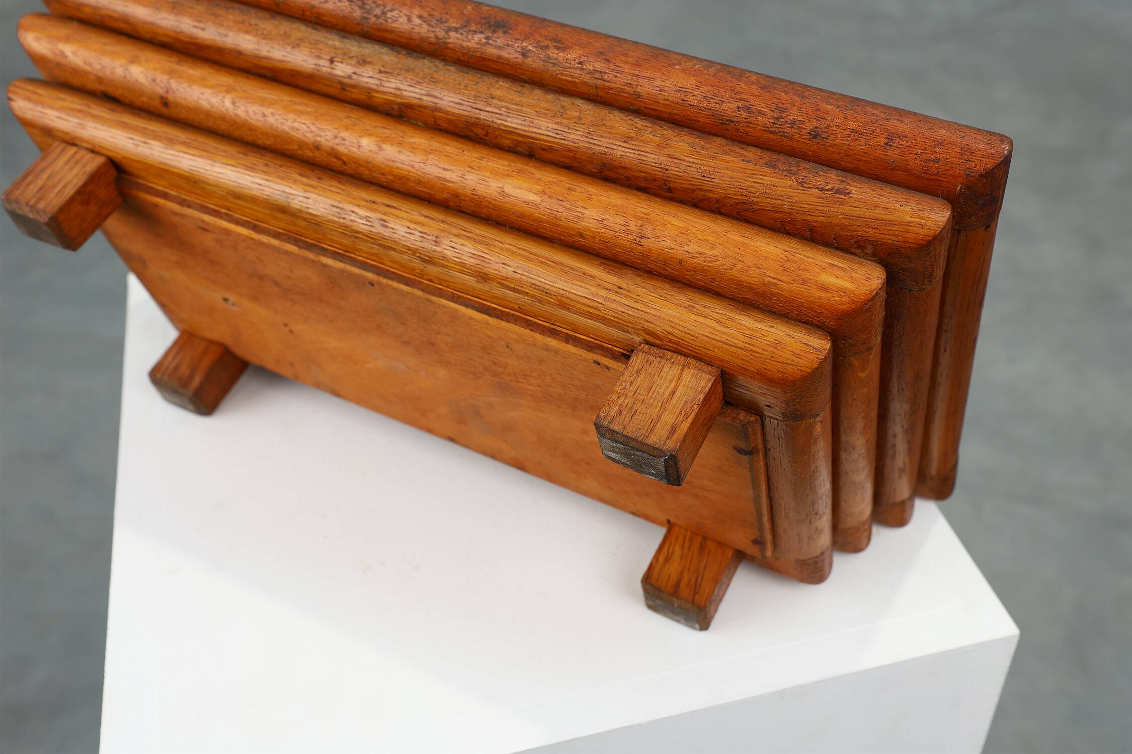 Rectangular Art Deco planter in wood, France 1920