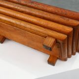 Rectangular Art Deco planter in wood, France 1920