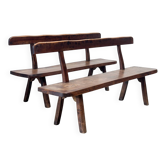 Banc sculptural en chêne par Aranjou