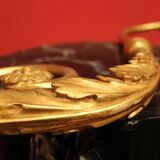 Italian Baroque Hand-Carved Giltwood Sconces with Gilt Bronze Arm, Set of 2