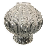 Worked transparent glass tulip