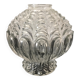 Worked transparent glass tulip