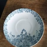 Assiettes Saint Amand Lebacqz & Bouchart décor Colombier début 20ième