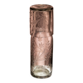 Carafe et verre en verre soufflé et gravé