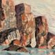 Original Large Swedish Oil on Panel – “Coastal Landscape” – Signed – Vintage & Framed