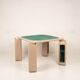 Pierluigi Molinari Lacquered Wood and Green Felt Game Table for Pozzi 1970