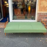 Daybed of the 60s vintage in wood and fabric