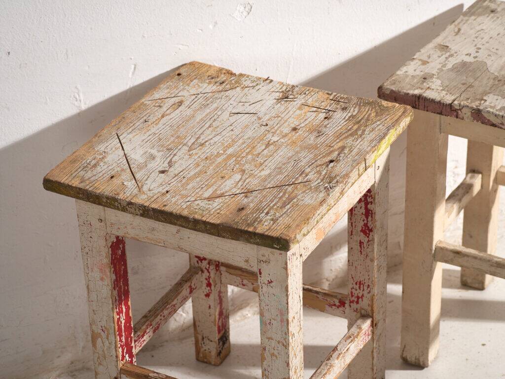 Antique pine bedside tables – Central Europe, circa 1940 #11