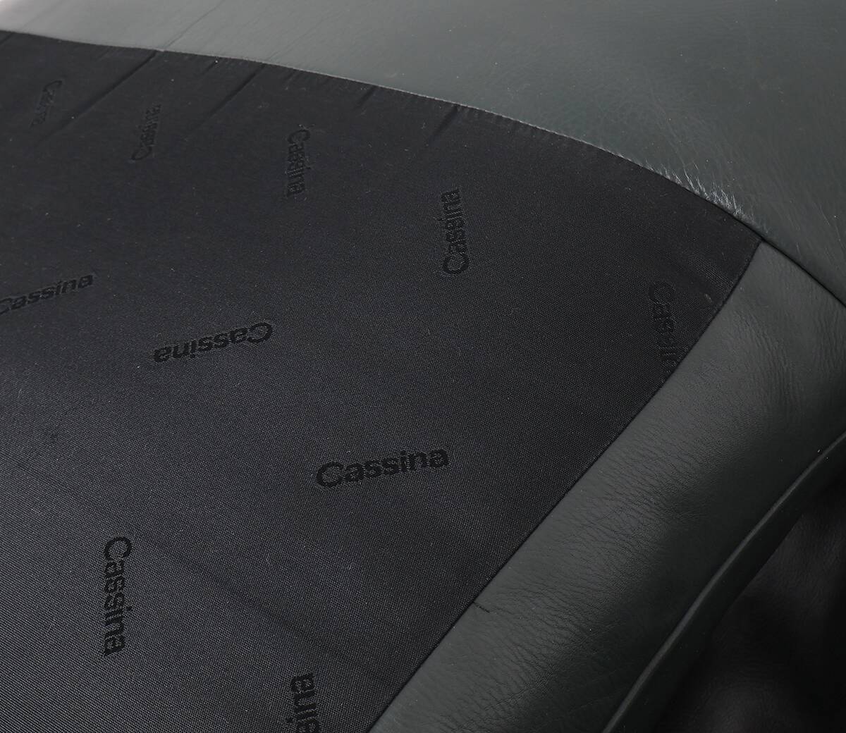 Leather Sofa with Pouf by Vico Magistretti for Cassina, 1980s, Set of 2