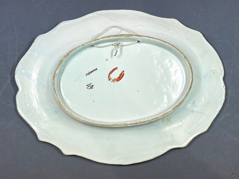 Dish quimper or malicorne, guérande in back - 28 cm