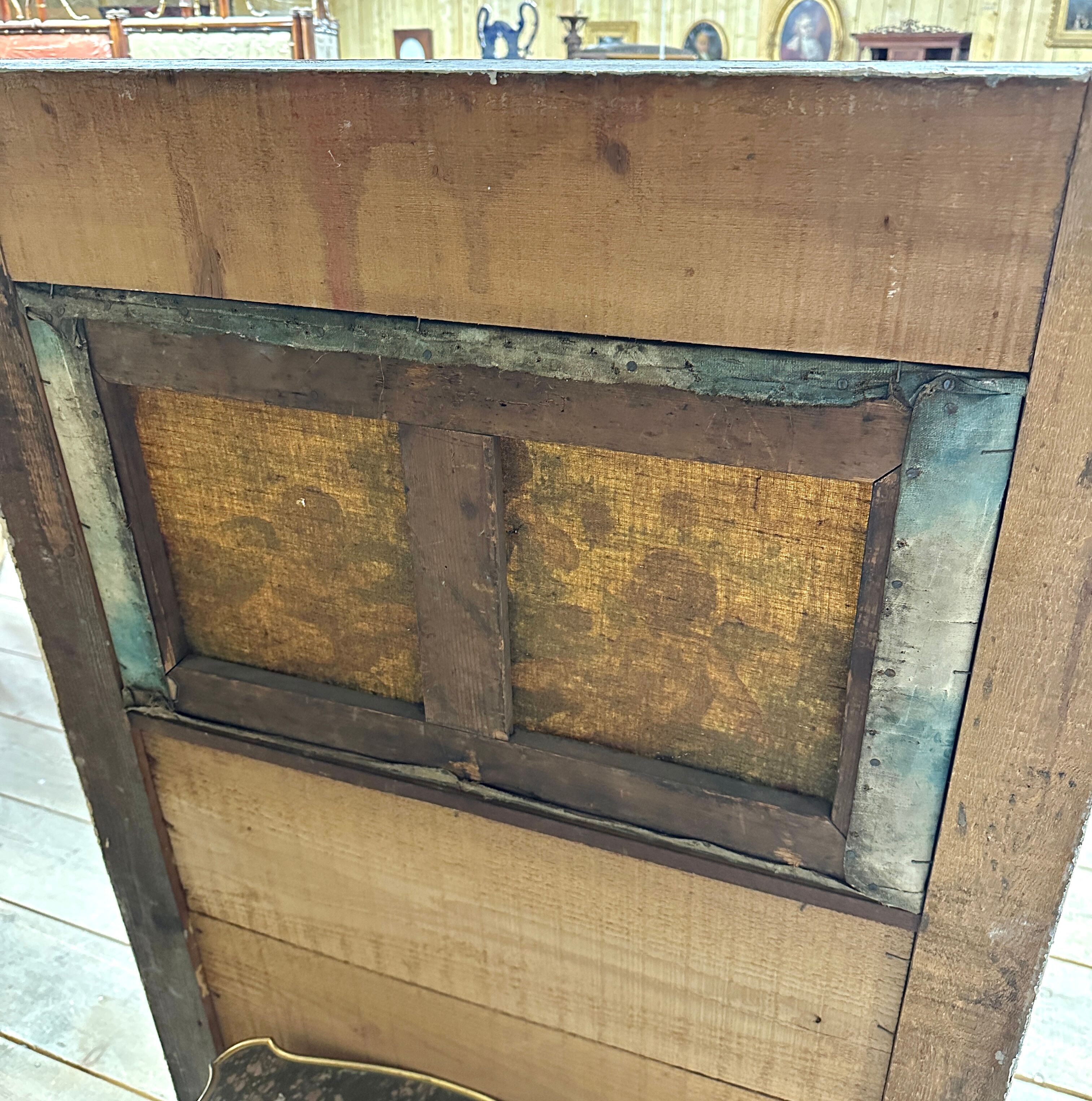 Fireplace Trumeau In White Lacquered Wood, Late 19th Century, Louis XVI Style