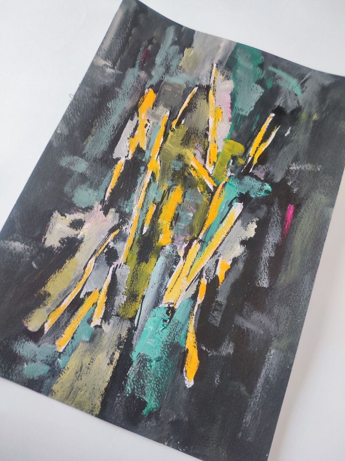 Acrylic abstract painting