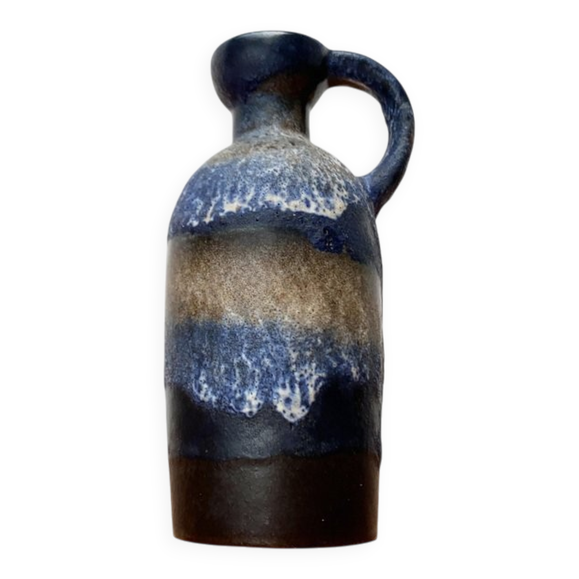 Carafe vase in German pottery WGP Fat Lava mid-century style by Ruscha, 1960s.