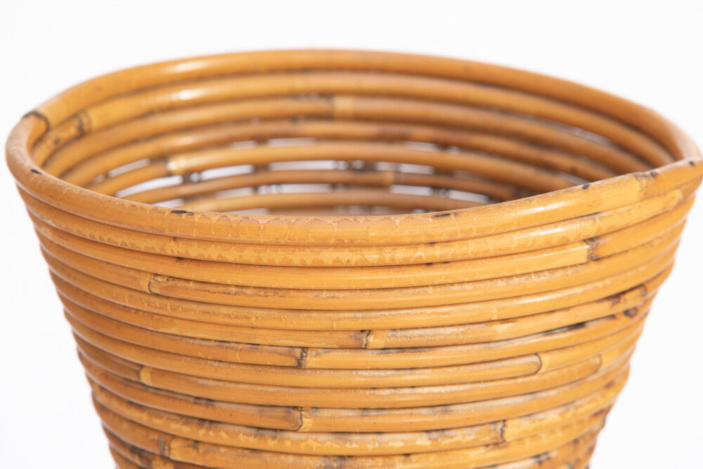 Rattan and bamboo plant holder