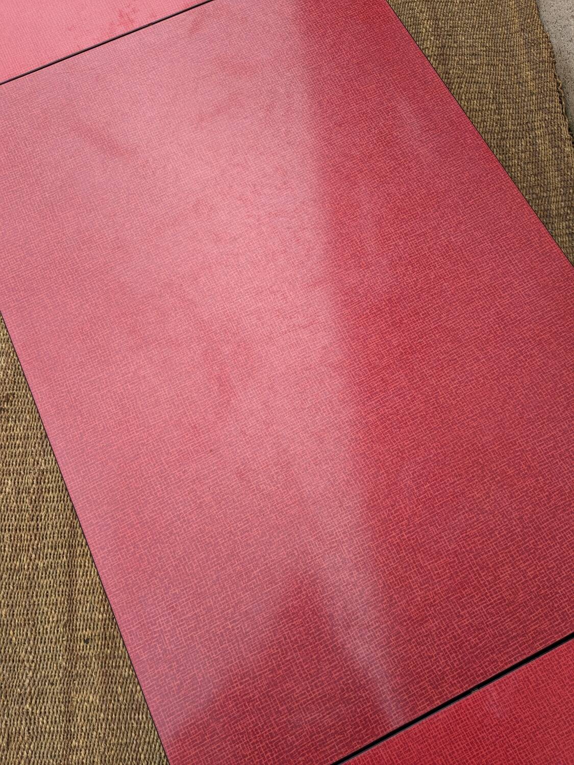 Red formica coffee table