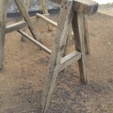 Pair of old wooden trestles