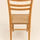 Six mid-century Scandinavian chairs, wood & Danish cord, 1960s.