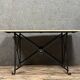 Superbe console époque Art Déco en fer et marbre de Carrare vers 1930