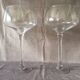 Duo of Vases Giant Cocktail Glasses Tealight Holders Cups on Blown Crystal Stand