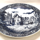 Assiette décorative décors bleu paysage diamètre 40 cm