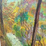 Peinture forêt riveraine