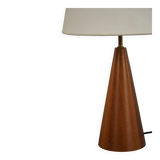 Modern Danish, a conical table lamp in teak, 1980s.