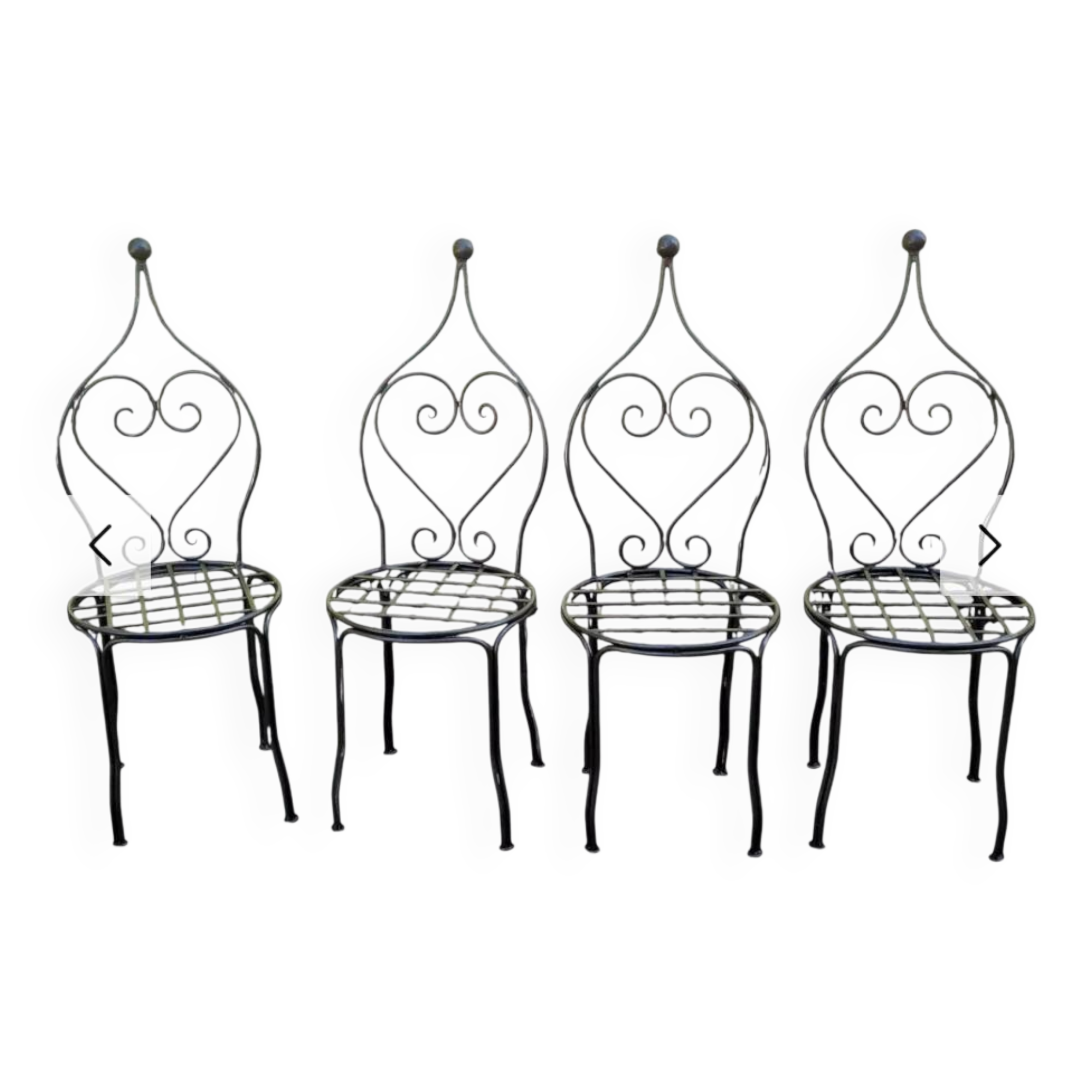 Vintage wrought iron chairs