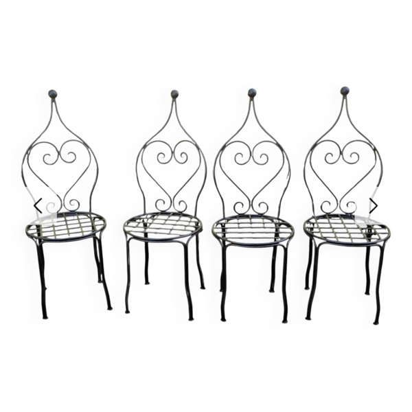 Chaises en fer forgé vintage — Beyit