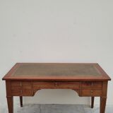 Louis XVI style flat desk in 19th century mahogany