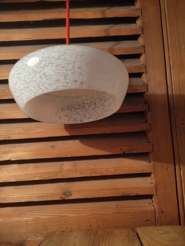 Suspension lampshade corole glass Clichy porcelain dp 122209