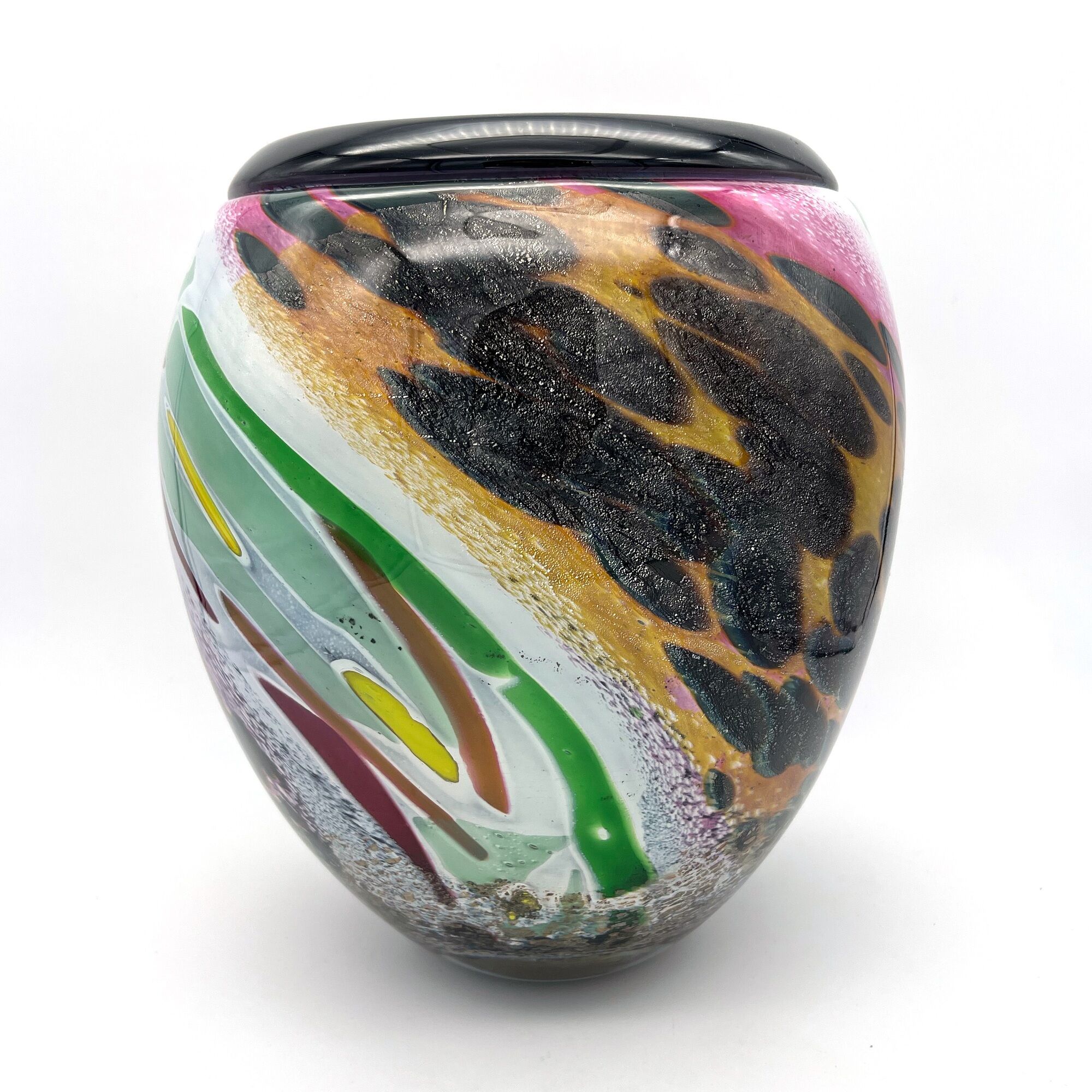Ada Loumani - blown glass vase - vintage (1992) - made in france