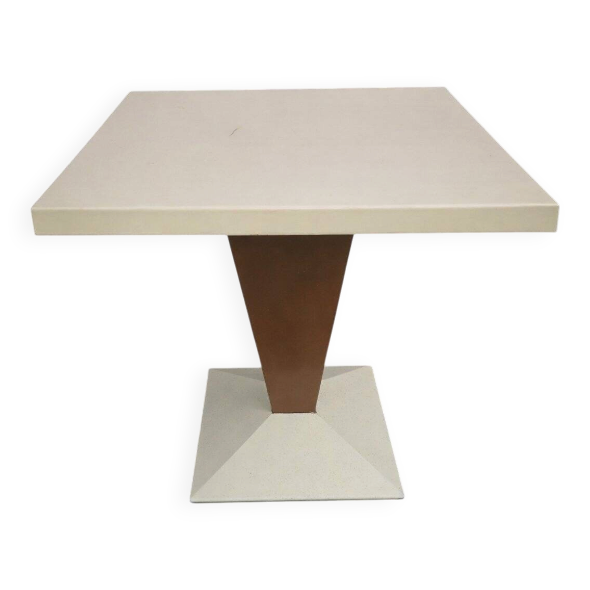 Tolix table in iron / central leg design – 80 x 80 x 80 cm / XXth century