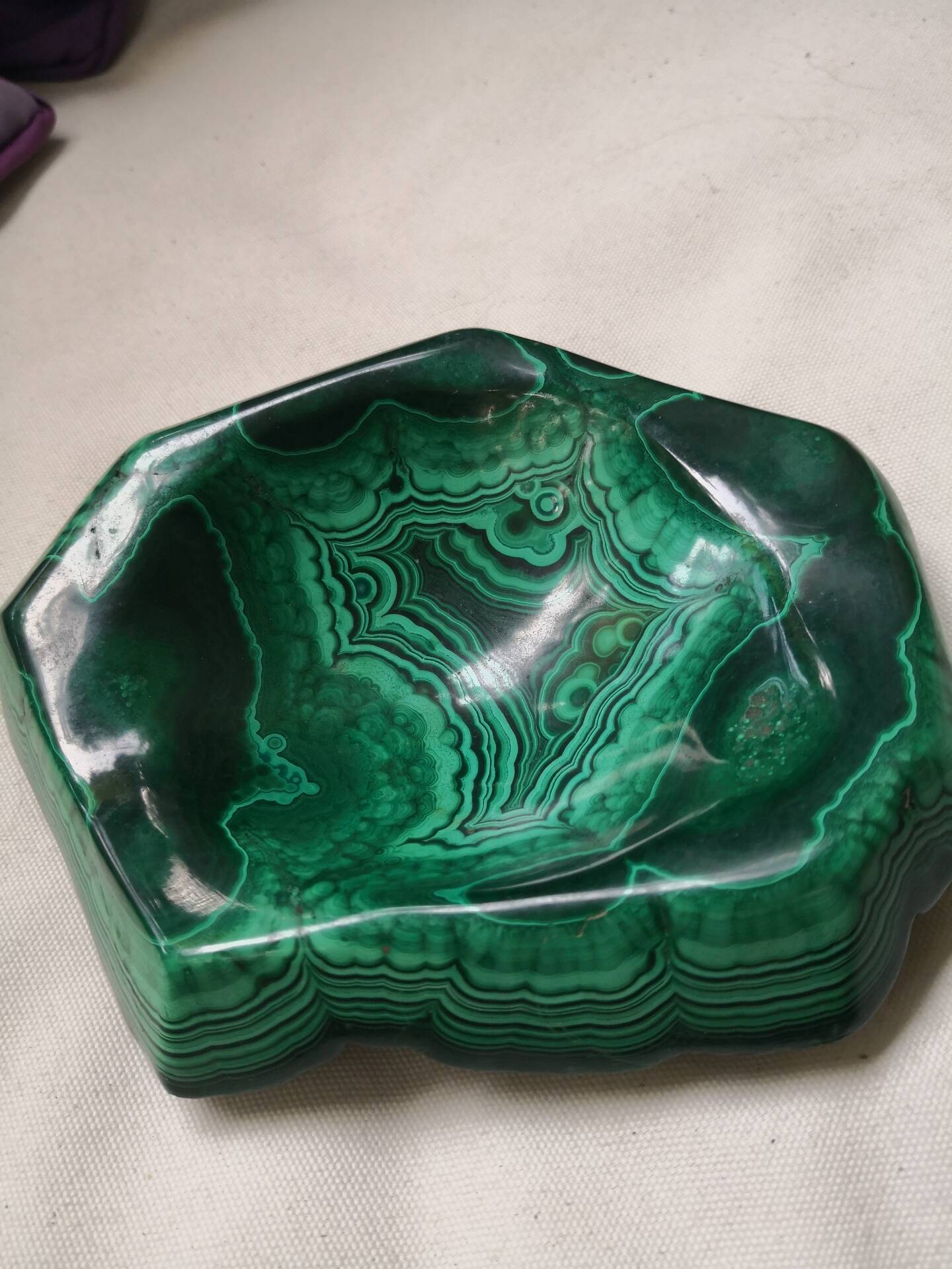 Malachite tray