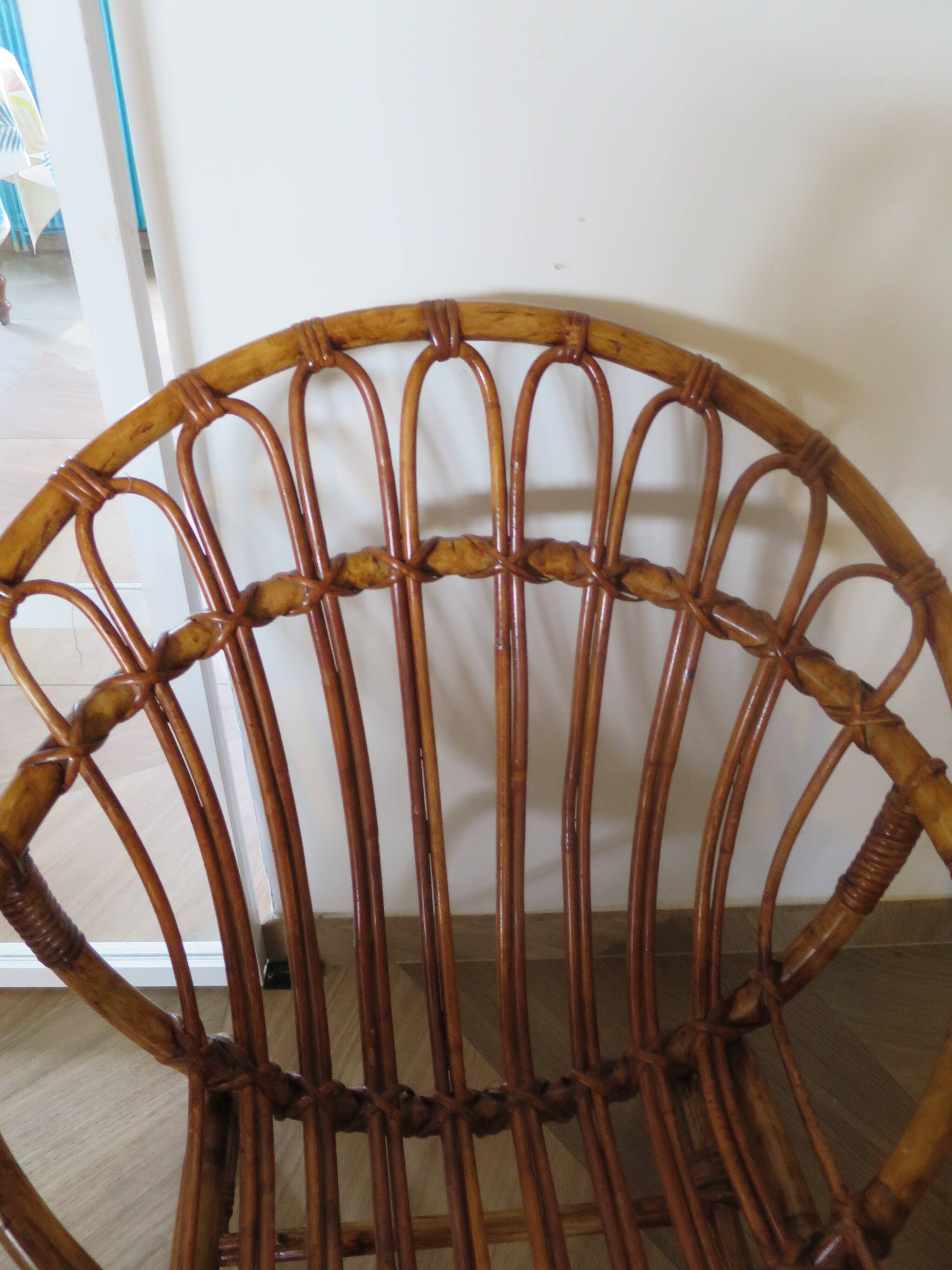Rattan armchairs for children, 1980s