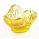 Art Deco jardiniere, lemon crystal, designed by R. Hlousek, Moser, Czechoslovakia, 1930s