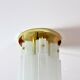 Brass ceiling light and frosted glass Glash-tte Limburg