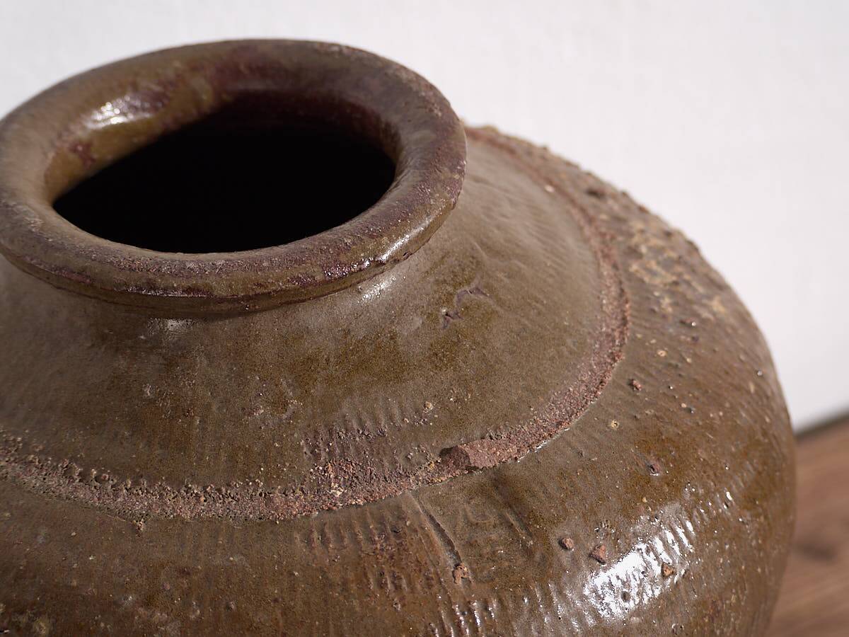 Small antique glazed ceramic vase (c.1900)