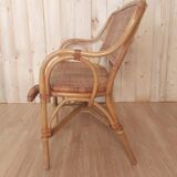 Rattan lounge set and vintage sofa