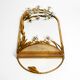 Metall wall mirror and matching shelf gold plated plated by Banci Firenze