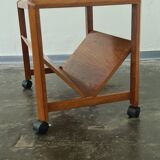 Chariot table d’appoint vintage en teck danois par Aksel Kjersgaard