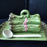 Asparagus set flat + ceramic saucepan Portuguese made