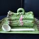 Asparagus set flat + ceramic saucepan Portuguese made