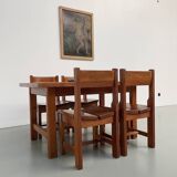 Set of table and 4 chairs, 60s mountain furniture